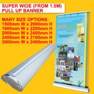 SUPER WIDE DELUXE PULL UP BANNER (FROM 1.5M WIDE)