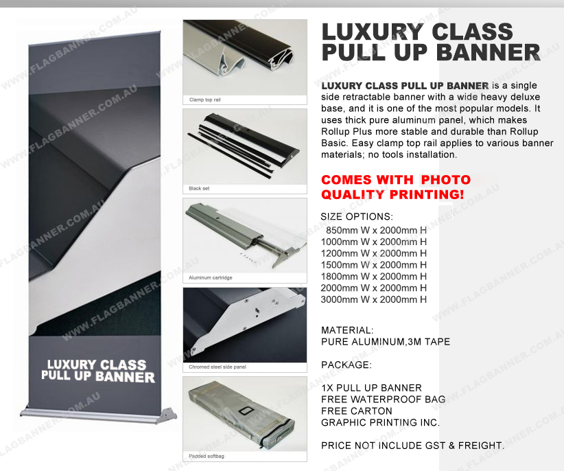 Luxury pull up banner